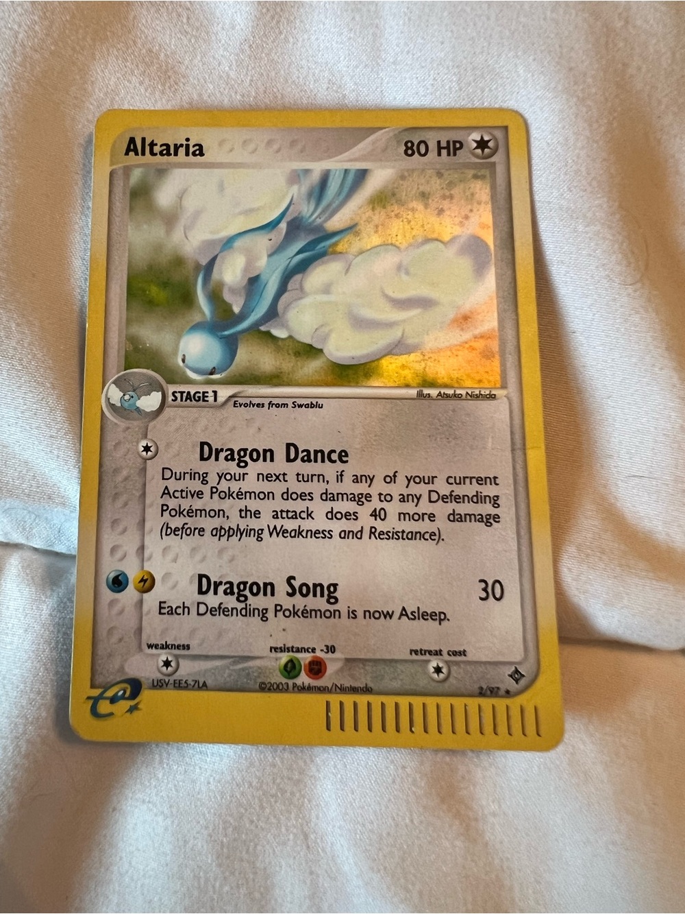 2003 Pokemon Card Altaria  02/97 Holo EX Dragon NM - Picture 7 of 8